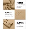 imageCOOFANDY Mens Casual Button Down Shirts Long Sleeve WrinkleFree Shirt Lightweight Shirt JacketKhaki