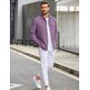 imageCOOFANDY Mens Casual Button Down Shirts Long Sleeve WrinkleFree Shirt Lightweight Shirt JacketPurple