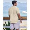 imageCOOFANDY Mens Casual Button Down Shirts Short Sleeve Textured Summer Beach ShirtsBeige