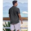 imageCOOFANDY Mens Casual Button Down Shirts Short Sleeve Textured Summer Beach ShirtsDark Gray