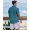 imageCOOFANDY Mens Casual Button Down Shirts Short Sleeve Textured Summer Beach ShirtsLake Blue