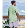 imageCOOFANDY Mens Casual Button Down Shirts Short Sleeve Textured Summer Beach ShirtsLight Green