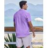 imageCOOFANDY Mens Casual Button Down Shirts Short Sleeve Textured Summer Beach ShirtsLight Purple