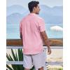 imageCOOFANDY Mens Casual Button Down Shirts Short Sleeve Textured Summer Beach ShirtsPink