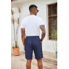 imageCOOFANDY Mens Casual Drawstring Shorts Lightweight Elastic Waist Walking Shorts with PocketsNavy Anchor