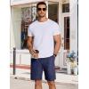 imageCOOFANDY Mens Casual Drawstring Shorts Lightweight Elastic Waist Walking Shorts with PocketsNavy Anchor