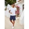 imageCOOFANDY Mens Casual Drawstring Shorts Lightweight Elastic Waist Walking Shorts with PocketsNavy Anchor