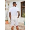 imageCOOFANDY Mens Casual Drawstring Shorts Lightweight Elastic Waist Walking Shorts with PocketsWhite Dolphin