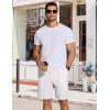 imageCOOFANDY Mens Casual Drawstring Shorts Lightweight Elastic Waist Walking Shorts with PocketsWhite Dolphin