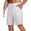 imageCOOFANDY Mens Casual Drawstring Shorts Lightweight Elastic Waist Walking Shorts with PocketsWhite Dolphin