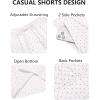 imageCOOFANDY Mens Casual Drawstring Shorts Lightweight Elastic Waist Walking Shorts with PocketsWhite Dolphin