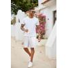 imageCOOFANDY Mens Casual Drawstring Shorts Lightweight Elastic Waist Walking Shorts with PocketsWhite Dolphin