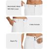 imageCOOFANDY Mens Casual Pants Classic Fit Flat Front Pants Lightweight Elastic Waist Golf Trousers with PocketsWhite