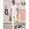 imageCOOFANDY Mens Casual Pants Classic Fit Straight Legs Flat Front Twill PantsBeige
