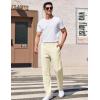 imageCOOFANDY Mens Casual Pants Classic Fit Straight Legs Flat Front Twill PantsBeige