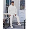 imageCOOFANDY Mens Casual Pants Relaxed Fit Flat Front Expandable Waist Chino Slack TrousersWhite