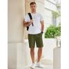 imageCOOFANDY Mens Casual Shorts Cotton Elastic Waist Drawstring Shorts Lightweight Summer Beach ShortsArmy Green