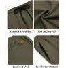 imageCOOFANDY Mens Casual Shorts Cotton Elastic Waist Drawstring Shorts Lightweight Summer Beach ShortsDark Green