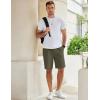 imageCOOFANDY Mens Casual Shorts Cotton Elastic Waist Drawstring Shorts Lightweight Summer Beach ShortsDark Green