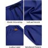 imageCOOFANDY Mens Casual Shorts Cotton Elastic Waist Drawstring Shorts Lightweight Summer Beach ShortsDeep Blue