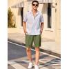 imageCOOFANDY Mens Casual Shorts Elastic Waist Drawstring Textured Summer Beach ShortArmygreen