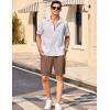 imageCOOFANDY Mens Casual Shorts Elastic Waist Drawstring Textured Summer Beach ShortBrown