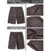 imageCOOFANDY Mens Casual Shorts Linen Flat Front Shorts Elastic Waist Summer Beach ShortsBrown