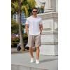 imageCOOFANDY Mens Casual Shorts Stretch Drawstring Summer Beach Shorts Chino Golf Shorts with PocketsChampagne
