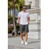 imageCOOFANDY Mens Casual Shorts Stretch Drawstring Summer Beach Shorts Chino Golf Shorts with PocketsDeep Grey