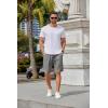 imageCOOFANDY Mens Casual Shorts Stretch Drawstring Summer Beach Shorts Chino Golf Shorts with PocketsGrey