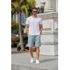 imageCOOFANDY Mens Casual Shorts Stretch Drawstring Summer Beach Shorts Chino Golf Shorts with PocketsLight Blue
