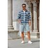 imageCOOFANDY Mens Casual Shorts Stretch Drawstring Summer Beach Shorts Chino Golf Shorts with PocketsLight Blue
