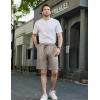 imageCOOFANDY Mens Casual Shorts Stretch Drawstring Summer Beach Shorts Chino Golf Shorts with PocketsLight Khaki