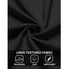 imageCOOFANDY Mens Casual Summer Beach Shirt Short Sleeve Button Down Shirt Vacation Wedding Shirt Linen Textured ShirtsBlack