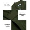 imageCOOFANDY Mens Casual Varsity Jacket Vintage Lightweight Suede Bomber JacketsDeep Green