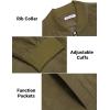 imageCOOFANDY Mens Casual Varsity Jacket Vintage Lightweight Suede Bomber JacketsGreen