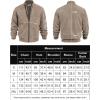 imageCOOFANDY Mens Casual Varsity Jacket Vintage Lightweight Suede Bomber JacketsKhaki