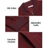 imageCOOFANDY Mens Casual Varsity Jacket Vintage Lightweight Suede Bomber JacketsRed