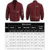 imageCOOFANDY Mens Casual Varsity Jacket Vintage Lightweight Suede Bomber JacketsRed