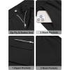 imageCOOFANDY Mens Cotton Cargo Pants Relaxed Fit Elastic Waist Casual Pants Stretch Work Cargo Pant with PocketsBlack