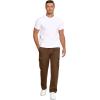 imageCOOFANDY Mens Cotton Cargo Pants Relaxed Fit Elastic Waist Casual Pants Stretch Work Cargo Pant with PocketsBrown