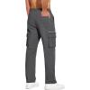 imageCOOFANDY Mens Cotton Cargo Pants Relaxed Fit Elastic Waist Casual Pants Stretch Work Cargo Pant with PocketsDark Grey