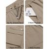 imageCOOFANDY Mens Cotton Cargo Pants Relaxed Fit Elastic Waist Casual Pants Stretch Work Cargo Pant with PocketsDark Khaki