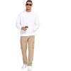 imageCOOFANDY Mens Cotton Cargo Pants Relaxed Fit Elastic Waist Casual Pants Stretch Work Cargo Pant with PocketsKhaki