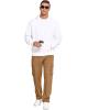 imageCOOFANDY Mens Cotton Cargo Pants Relaxed Fit Elastic Waist Casual Pants Stretch Work Cargo Pant with PocketsLight Brown
