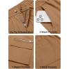 imageCOOFANDY Mens Cotton Cargo Pants Relaxed Fit Elastic Waist Casual Pants Stretch Work Cargo Pant with PocketsLight Brown