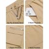 imageCOOFANDY Mens Cotton Cargo Pants Relaxed Fit Elastic Waist Casual Pants Stretch Work Cargo Pant with PocketsLight Khaki