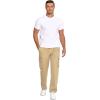 imageCOOFANDY Mens Cotton Cargo Pants Relaxed Fit Elastic Waist Casual Pants Stretch Work Cargo Pant with PocketsLight Khaki
