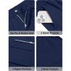 imageCOOFANDY Mens Cotton Cargo Pants Relaxed Fit Elastic Waist Casual Pants Stretch Work Cargo Pant with PocketsNavy Blue