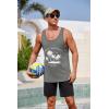 imageCOOFANDY Mens Floral Tank Top Sleeveless Tees All Over Print Casual Sport TShirts Hawaii Beach Vacation2 PackwhiteDark Gray